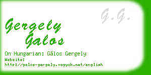 gergely galos business card