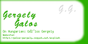 gergely galos business card